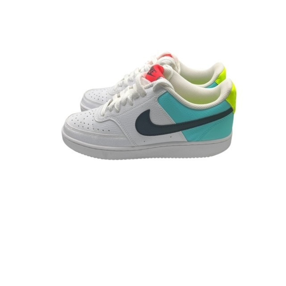 Nike Womens SZ 8 Court Vision Low Sneakers White/Multi Colorway-1110